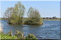 Small island at the southern end of Longham Lakes in BH11 9NZ