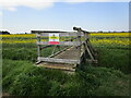 Closed footbridge near Langtoft in PE6 9RG