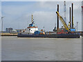Dredging the outer harbour at Lowestoft in NR33 0AE