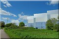 Footpath past the Walkers Crisps factory, Beaumont Leys in LE4 2LF