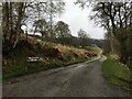 Farm road towards Kinnighallen Farm in PH15 2LH
