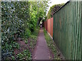 Footpath towards Newark Road, North Hykeham in LN6 9AZ