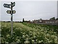 Signpost by a catchwater drain, North Hykeham in LN6 8UA