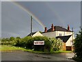 Rainbow over the Dog and Gun public house in LE8 5PE