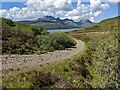 The road to Suisnish above Loch Slapin in IV49 9AT