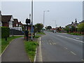 Bus stop and shelter on Bixley Road (A1189) in IP3 8RQ