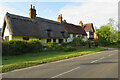 Thatched cottages on the B1038 in CB11 3UG
