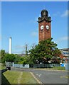 Chimney and water tower, Stobhill Hospital in G21 3NS