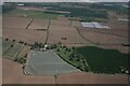 Across Ward's Lane to Manor Farm, Leake Commonside: aerial 2023 in PE22 9QB