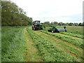 Meadow being harvested near the River Vyrnwy south of Llanymynech in SY22 6SW