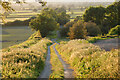 Track and farmland, Broad Town in SN4 8QT