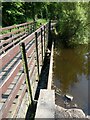 Footbridge and weir on the River Ore in KY5 8AF