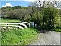 Access gate for Tyllwyd Farm in Llanfarian Community