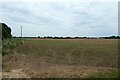 Fields beside the road junction in DN6 9DJ