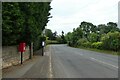 Letterbox and bus stop on Sutton Road in DN6 0AG