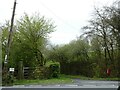 Postbox at crossroads, Rhiw-gwraidd in SY23 4TA