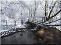 Bridge in spring snow on the Monarch's Way in WV10 7JE