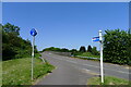 Pedestrian and cycle path on Leicester Road about to cross the A46 in LE3 8GL