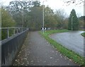 Riverside walkway at Wildmill, Bridgend in CF31 4QR