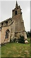 The tower and spire of St Mary's Church in Wilsford