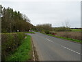 Approaching junction on the minor road towards Alcester in B49 6LJ