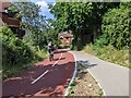 Cyclist on the Bristol and Bath cycleway in BS5 7RZ