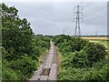 Railway line and power lines in SN15 2NG