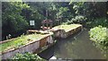 Weir behind St James's Church at North Newnton in SN9 6JP