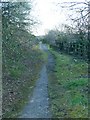 Derelict road forming part of Taff Trail in CF45 4UQ
