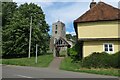 Chain Walk footpath going past the church in SG9 0QS
