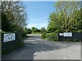 Entrance to farm and fishing lakes, Seahill, Saughall in CH1 6BL