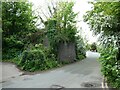 Buttresses of former railway bridge, Caldy in CH48 2JX