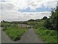 Gateway across the footpath at Scaffold Hill in NE12 9SS