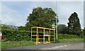 Yellow bus shelter, by Chester Road, Whitbyheath in CH66 2PQ
