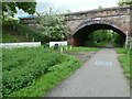 Bridge at site of Blacon station, NCN5, Chester Railway Path in CH1 5AY