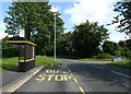 Bus stop and shelter on Beechwood Avenue in WA7 2YQ
