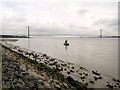 The River Humber, buoy and Humber Bridge in HU14 3LD