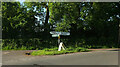 Signpost near Pulham in DT2 7DZ