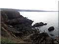 Craggy coastline north of Musselwick Sands in Marloes and St. Brides Community