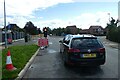 Temporary traffic lights with Warmingham Lane in CW10 0DW