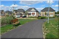 Stylish benches in the new housing estate in SG8 9FU