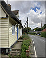 Ashdon: clapboard and thatch on Bartlow Road in Ashdon