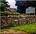 Glanusk Estate nameboard, Powys in NP8 1SH