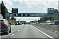 Overhead Sign Gantry on the M1 near to Courteenhall in NN4 5BN