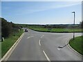 Road junction leaving St Eval village in PL27 7TG