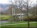 Suspension bridge over the River Derwent in Portinscale