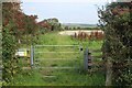 Gate into field from track, Trenorgan in SA71 5EA