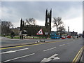 Newcastle Road Scene and St. Thomas's Church in NE2 4AA