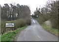 Somerby Road enters Cold Overton in Knossington and Cold Overton