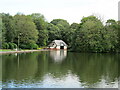 Boating lake in Victoria Park, Tunstall in ST6 5DU